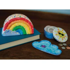 Paint Your Own Ceramic Rainbow Décor Kit – Kids DIY Craft Activity