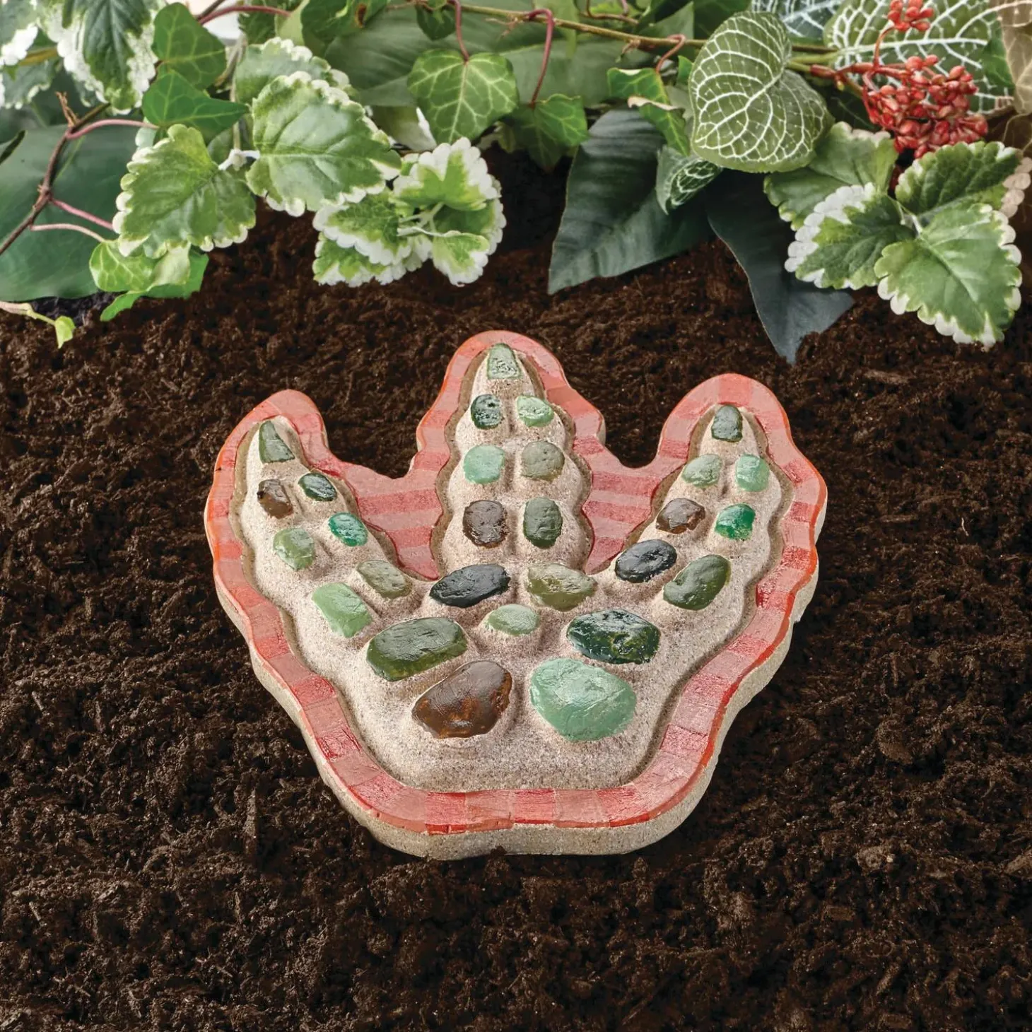 Paint Your Own Stepping Stone: Dinosaur Footprint