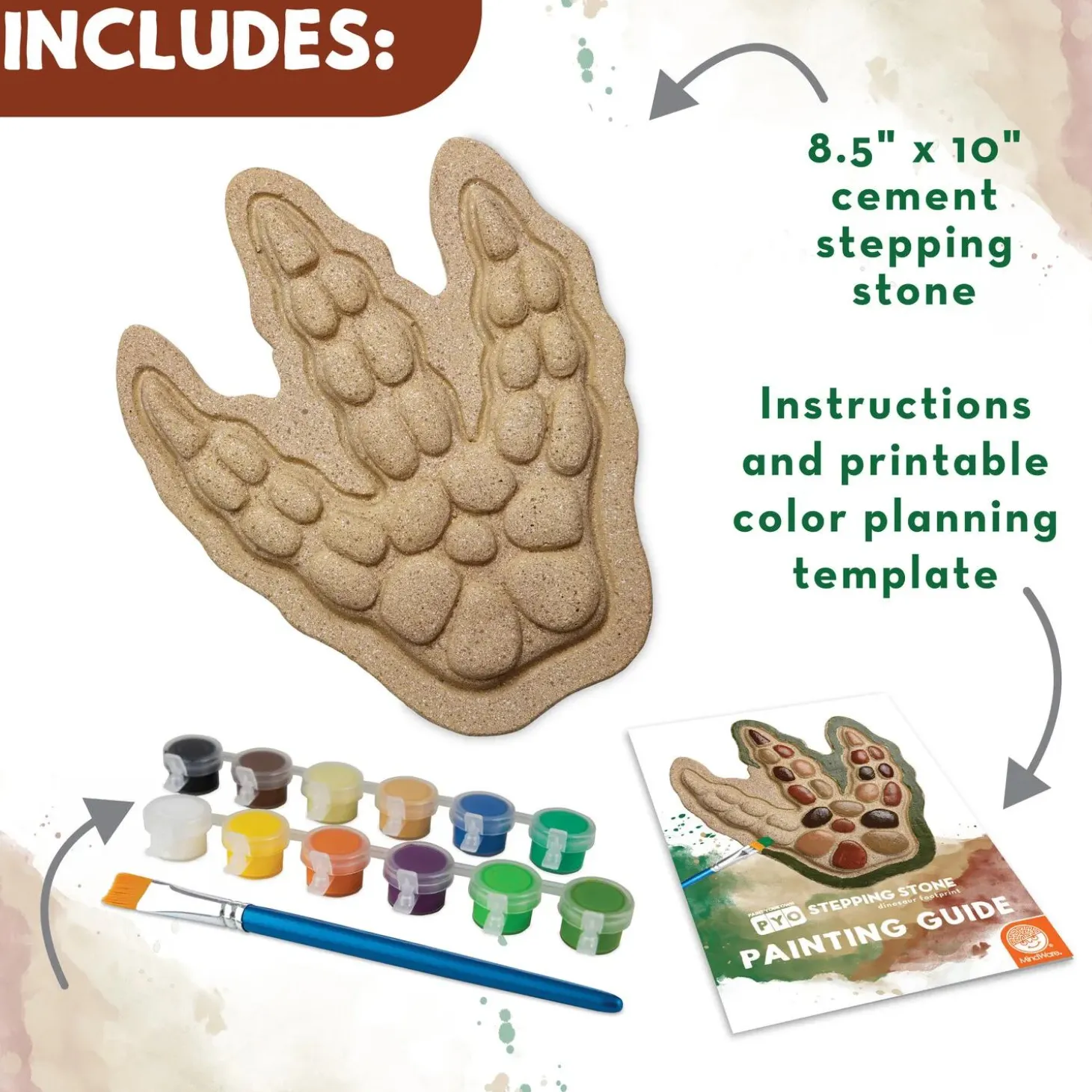 Paint Your Own Stepping Stone: Dinosaur Footprint