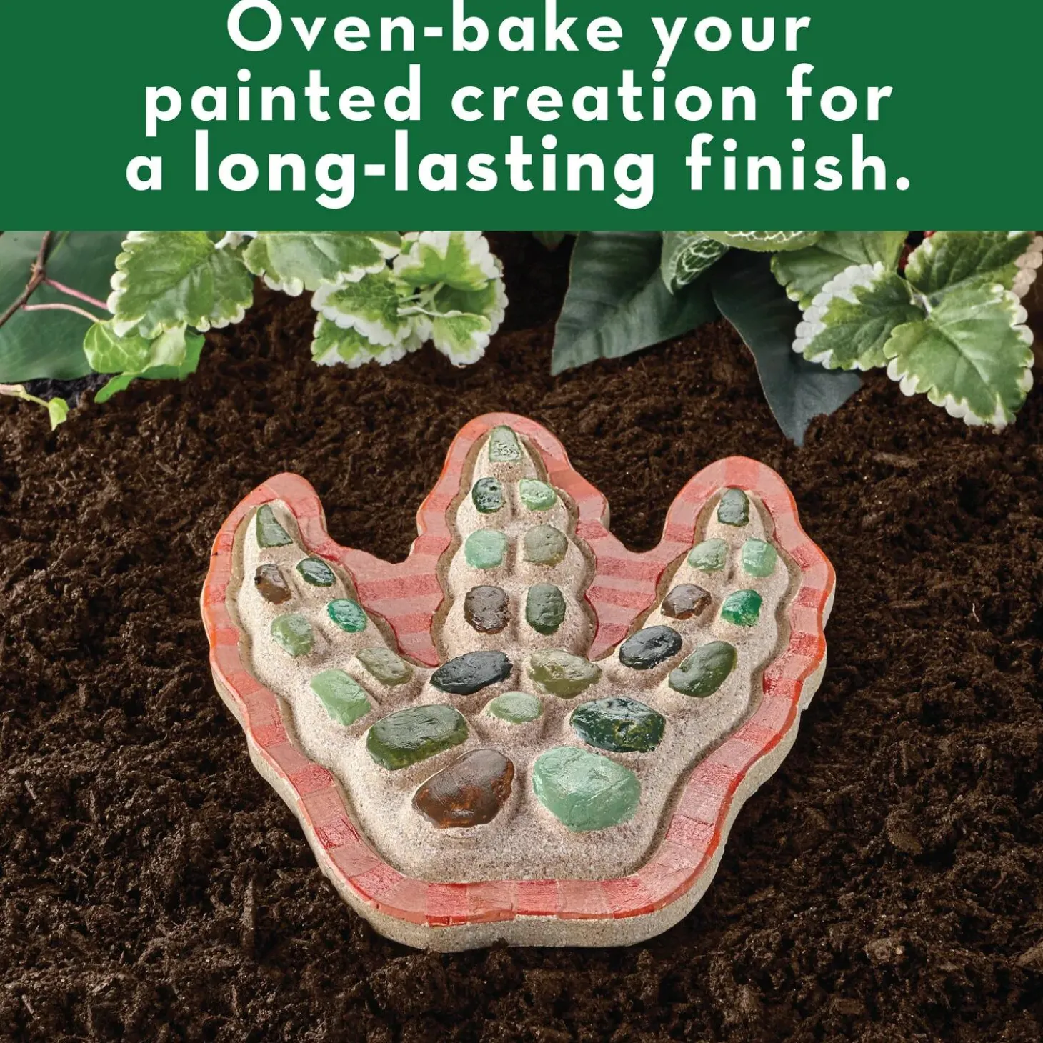 Paint Your Own Stepping Stone: Dinosaur Footprint