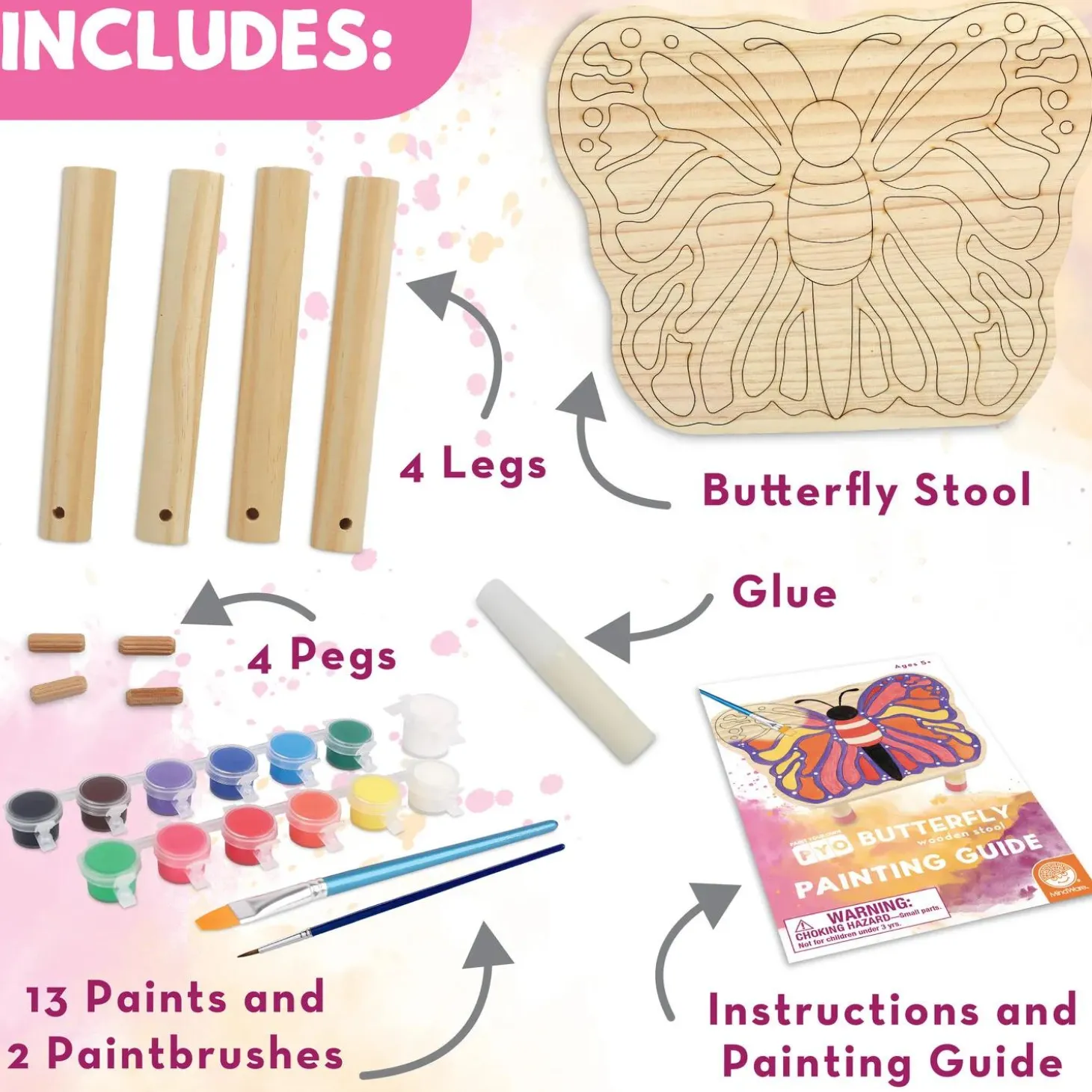 Paint Your Own Stool: Butterfly