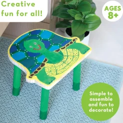 Paint Your Own Wooden Stool Craft: Turtle