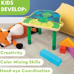 Paint Your Own Wooden Stool Craft: Turtle