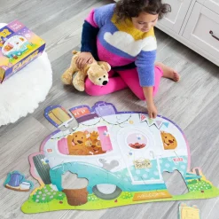 Peaceable Kingdom Camper Floor Puzzle, 45 Piece Jigsaw Puzzle with Foil Accents