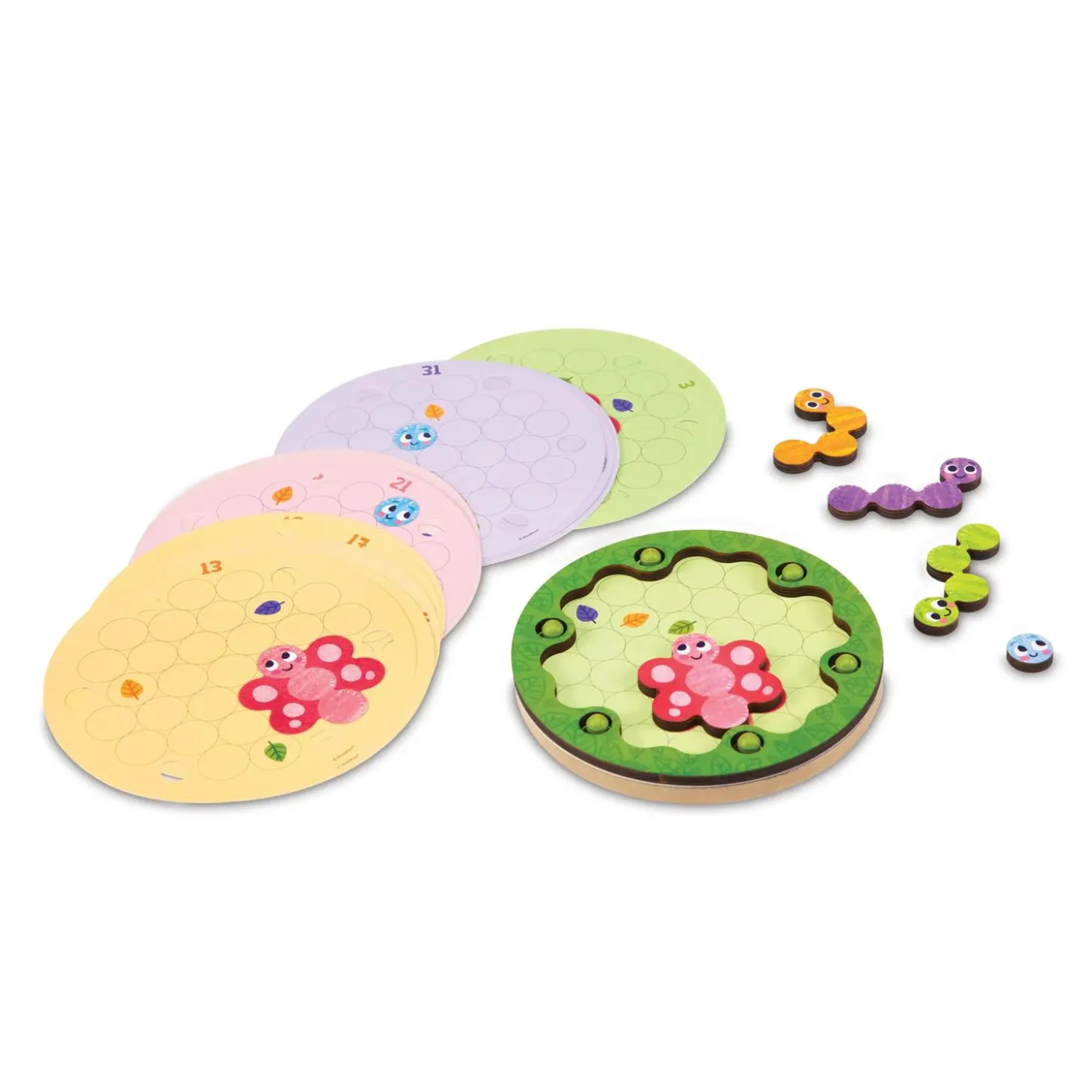 Peaceable Kingdom Color Clue Caterpillars Magnetic Puzzle Preschool Learning Game