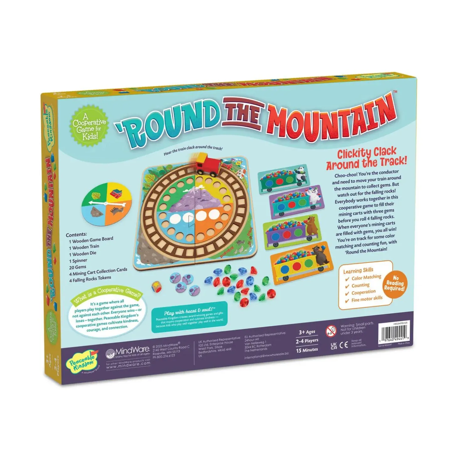Peaceable Kingdom Round the Mountain Cooperative Train Game