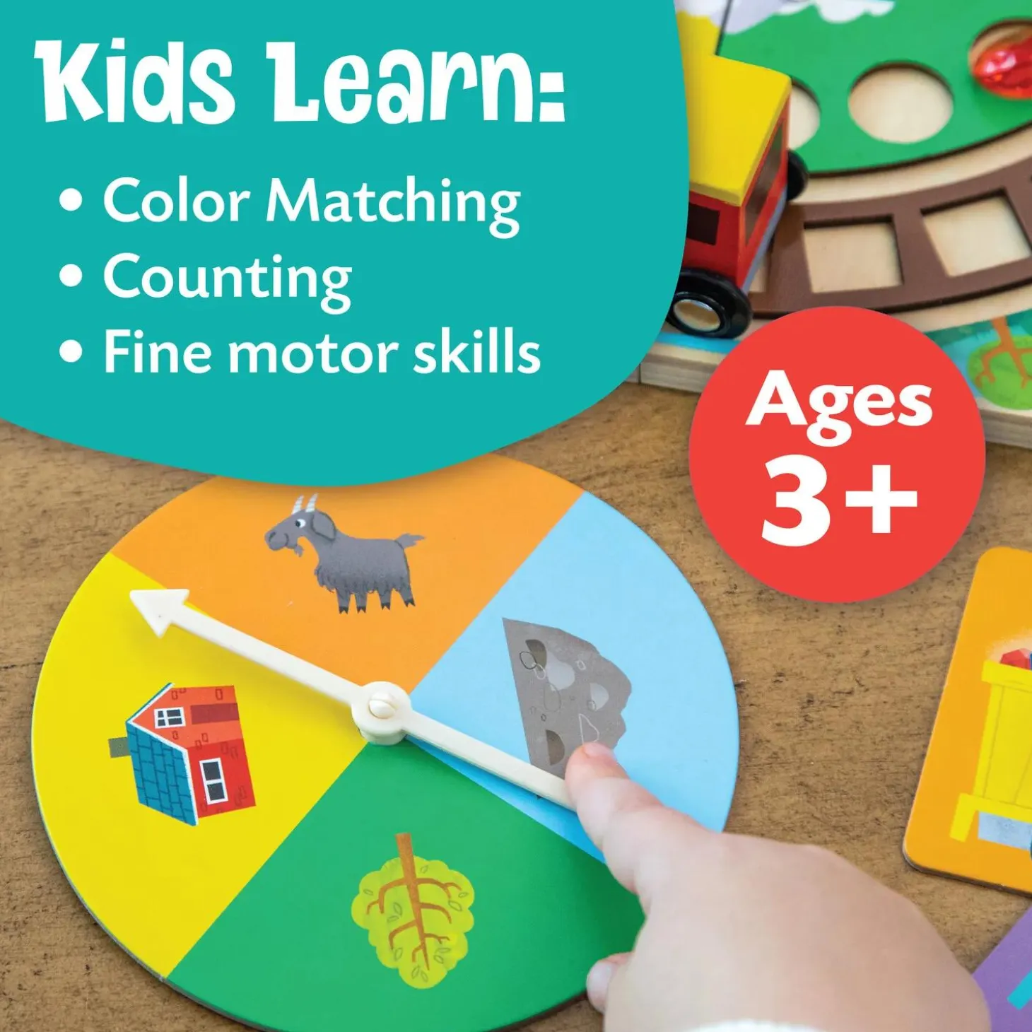 Peaceable Kingdom Round the Mountain Cooperative Train Game