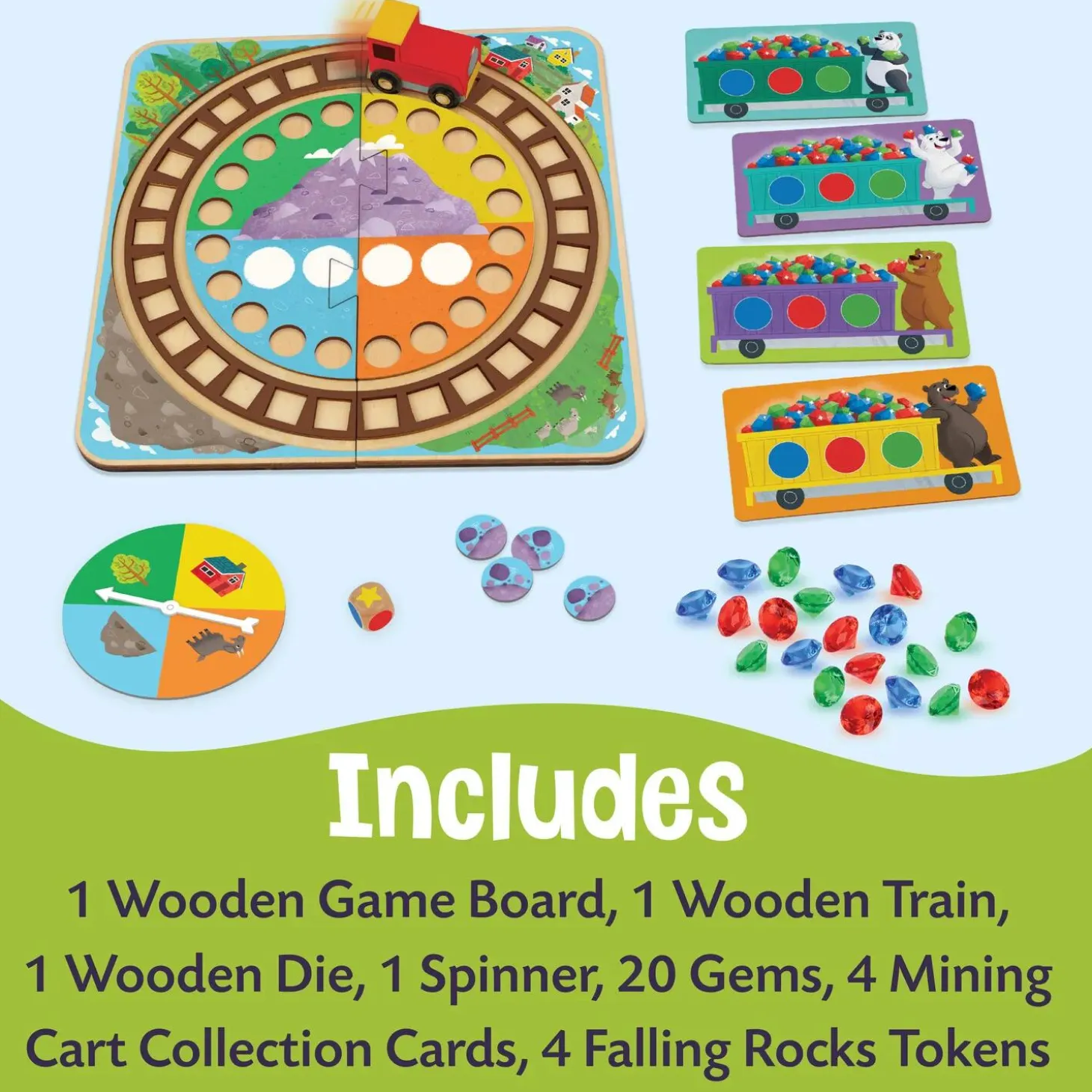 Peaceable Kingdom Round the Mountain Cooperative Train Game