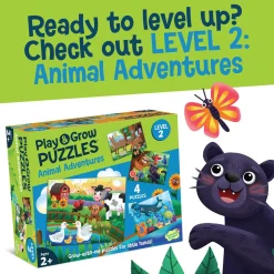 Play & Grow Toddler Puzzles: Adorable Animals – Level 1