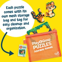 Play & Grow Toddler Puzzles: Adorable Animals – Level 1