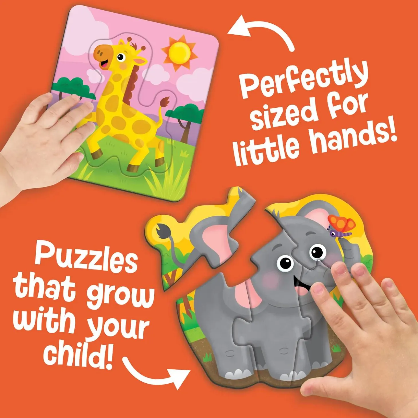 Play & Grow Toddler Puzzles: Adorable Animals – Level 1