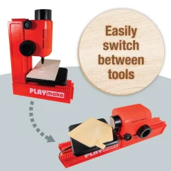 PLAYmake 4-in-1 Cool Tool Workshop Safe Woodworking Kit