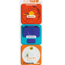 PlayTab Tiles 3-Pack: Bead Sweeper & Peek-a-Boo Sensory Set