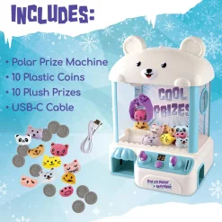 Polar Prize Claw Machine & Squishy Animals: Set of 2
