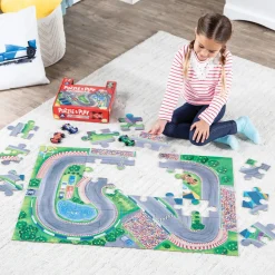Puzzle & Play: Race Day Floor Puzzle