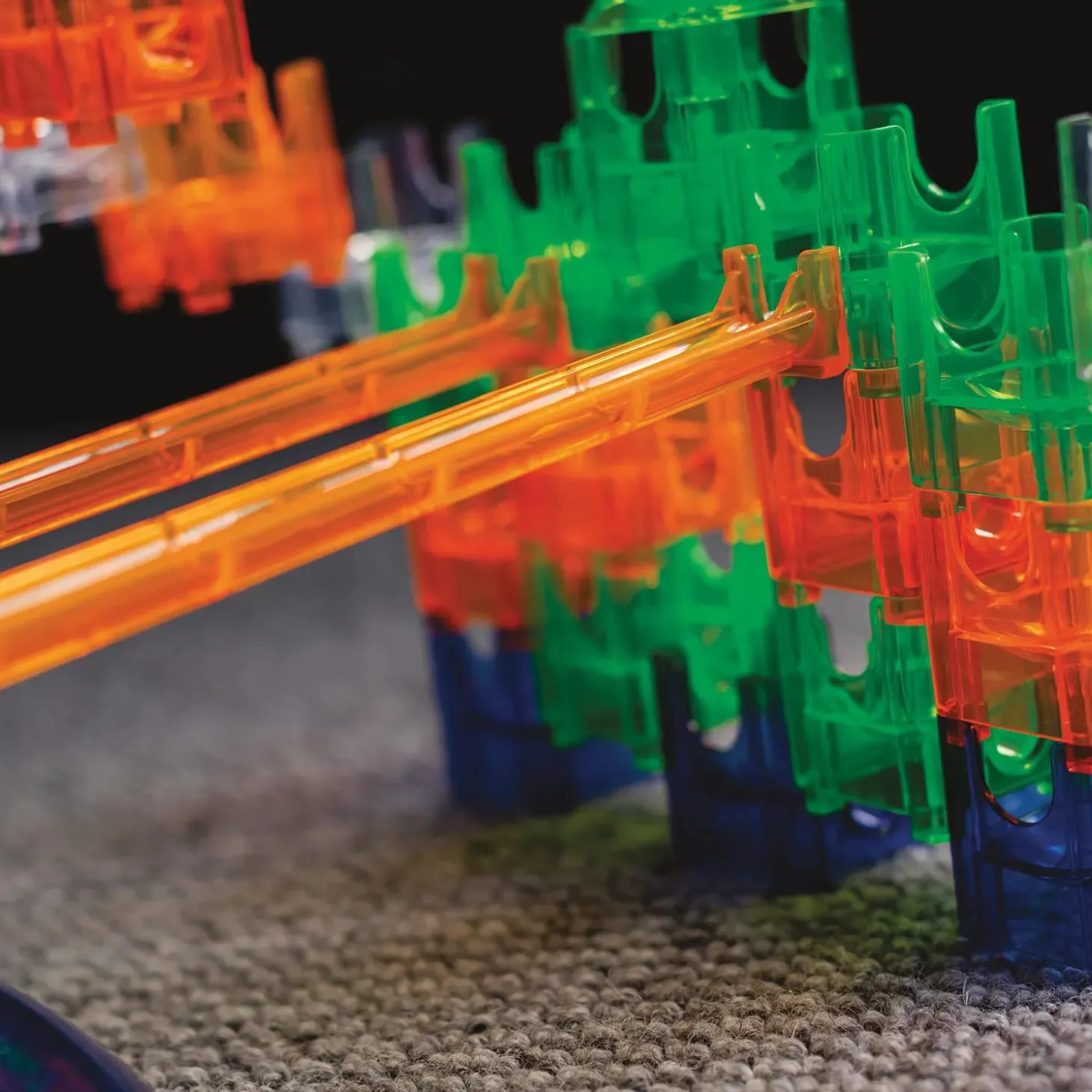 Q-BA-MAZE 2.0 Grand Prix Racing Marble Run Building Set
