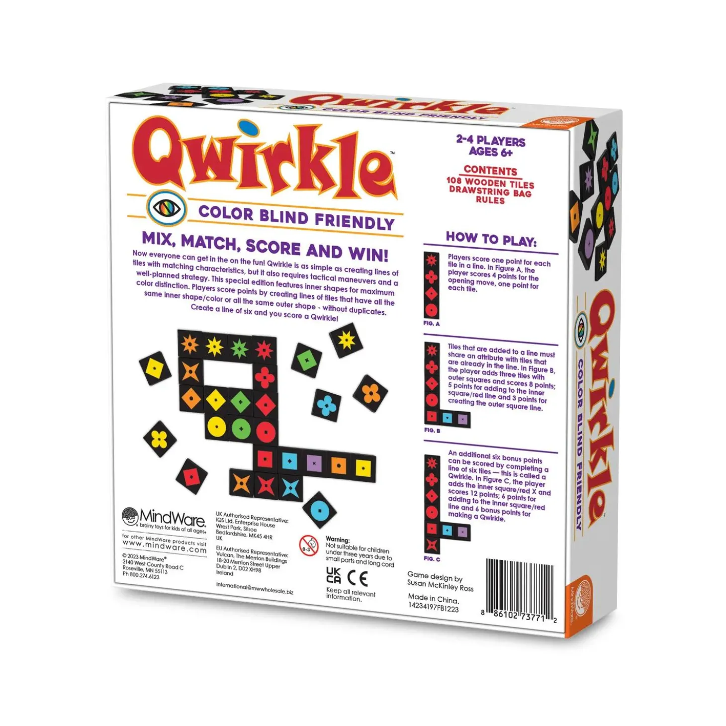 QwirkleTM: Color Blind Friendly Family Game