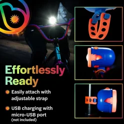 Ride Brightz LED Bike Headlight & Tailight Set: Flame