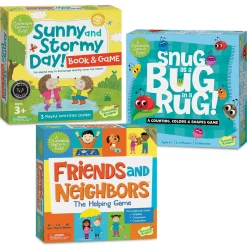 Set of 3: Friends & Neighbors, Snug as a Bug in a Rug & FREE Sunny & Stormy Day!