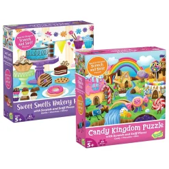 Set of 2: Sweet Smells Bakery & Candy Kingdom Scratch and Sniff Puzzles