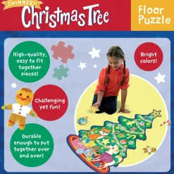 Shimmery Christmas Tree Floor Puzzle