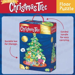 Shimmery Christmas Tree Floor Puzzle