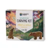 Soapstone Carving Kits: Bear & Wolf