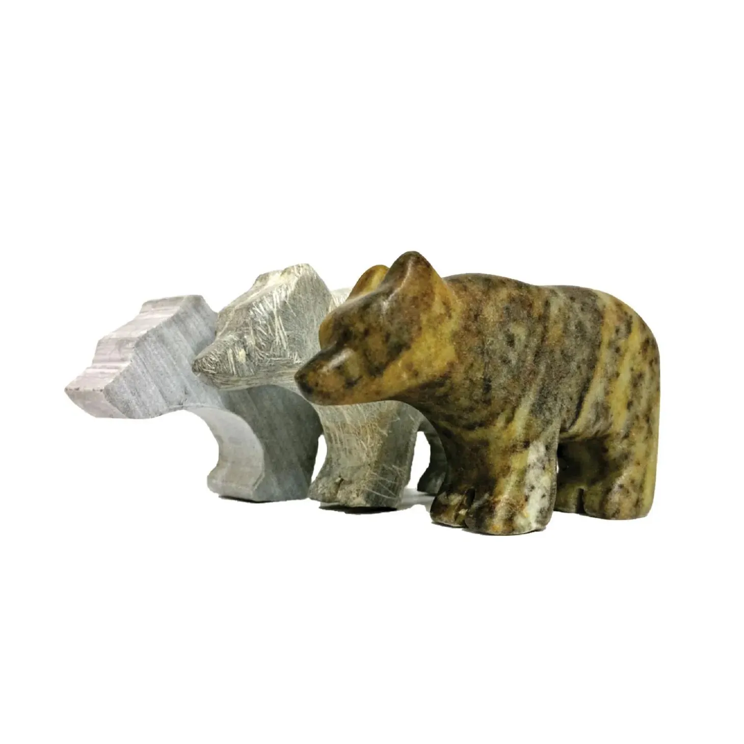 Soapstone Carving Kits: Bear & Wolf