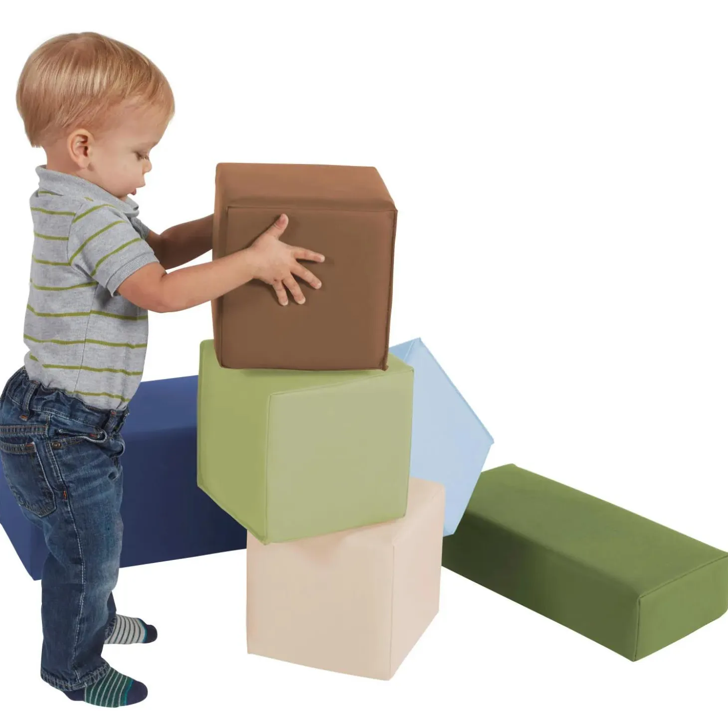 SoftScape Big Block Set, 6-Piece: Earthtone