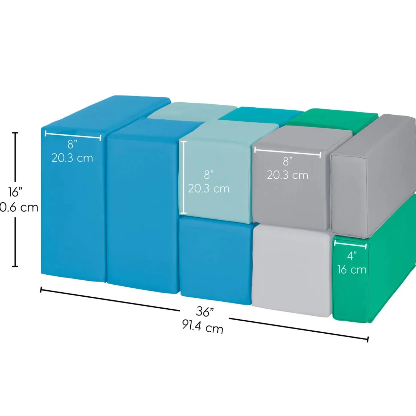 SoftScape Big Block Set, 12-Piece - Contemporary