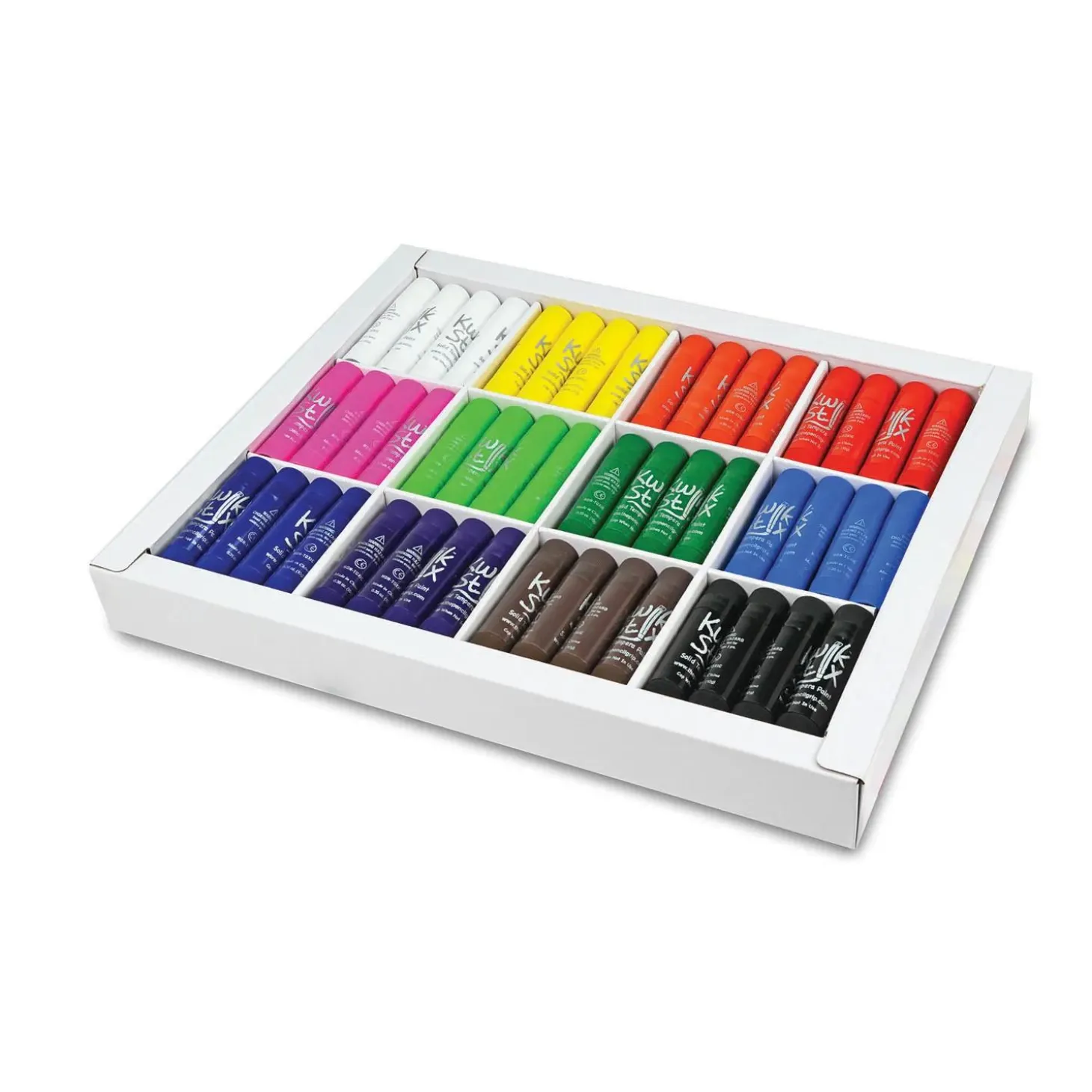 The Pencil Grip® Kwik Stix™ Solid Tempera Paint Stick, Classic Colors, Class Pack of 96