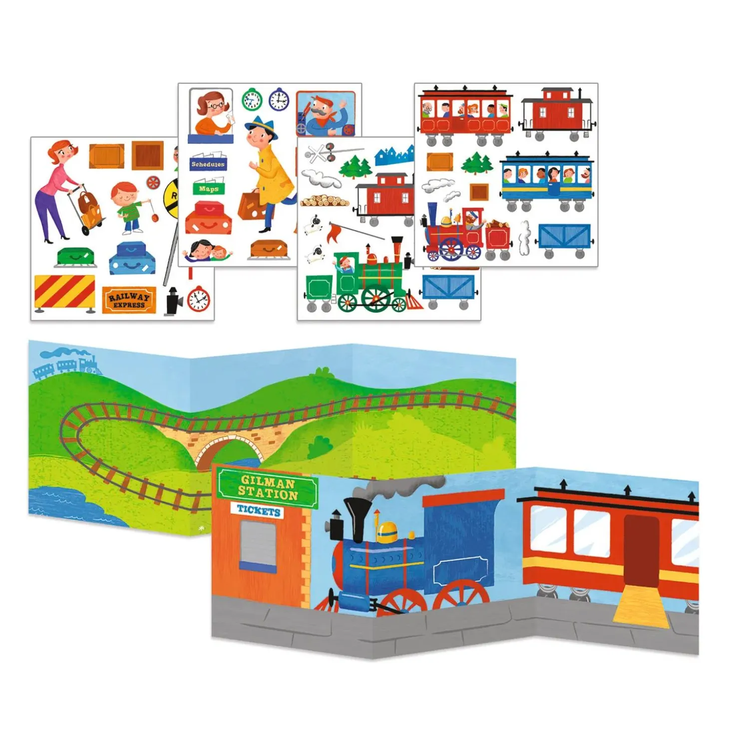 Train Time Reusable Sticker Tote