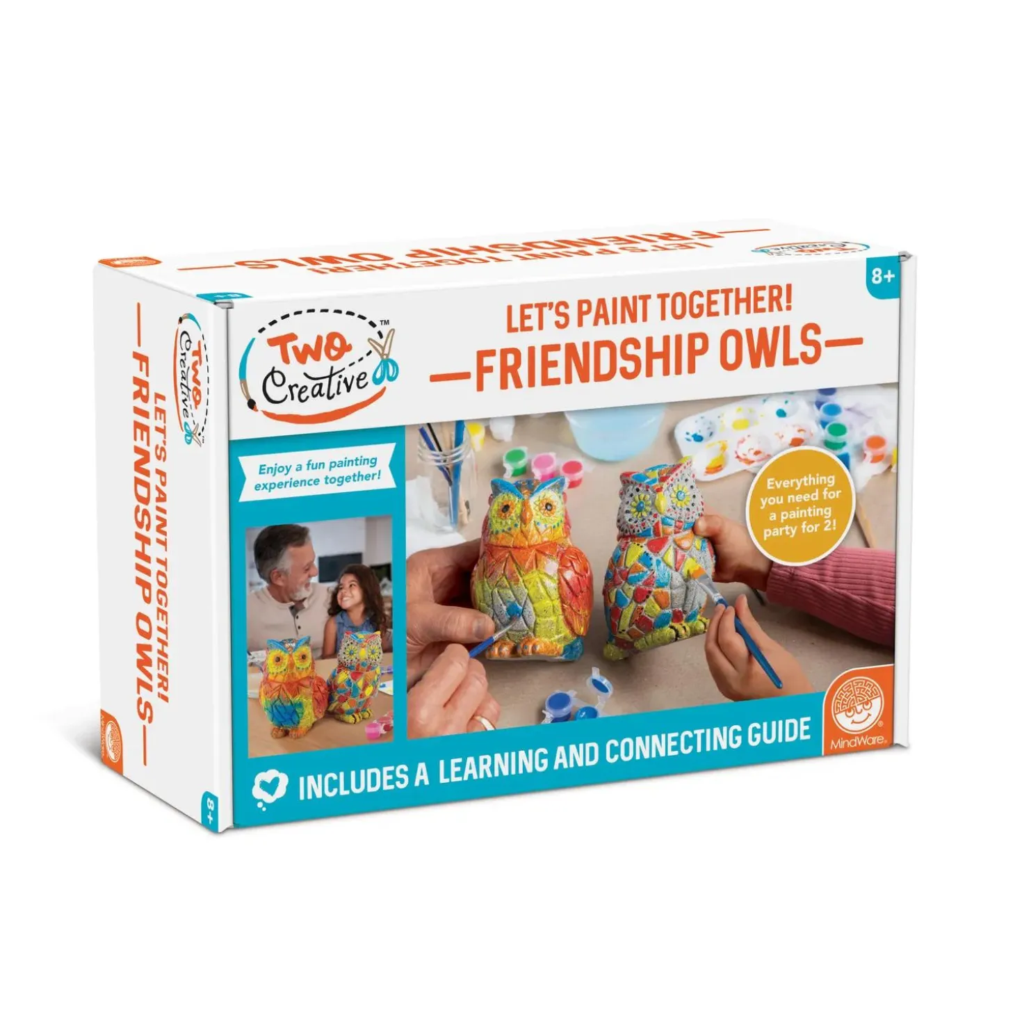 Two Creative Friendship Owls Stone Décor Painting Craft Kit for Two