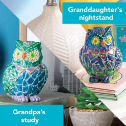 Two Creative Friendship Owls Stone Décor Painting Craft Kit for Two