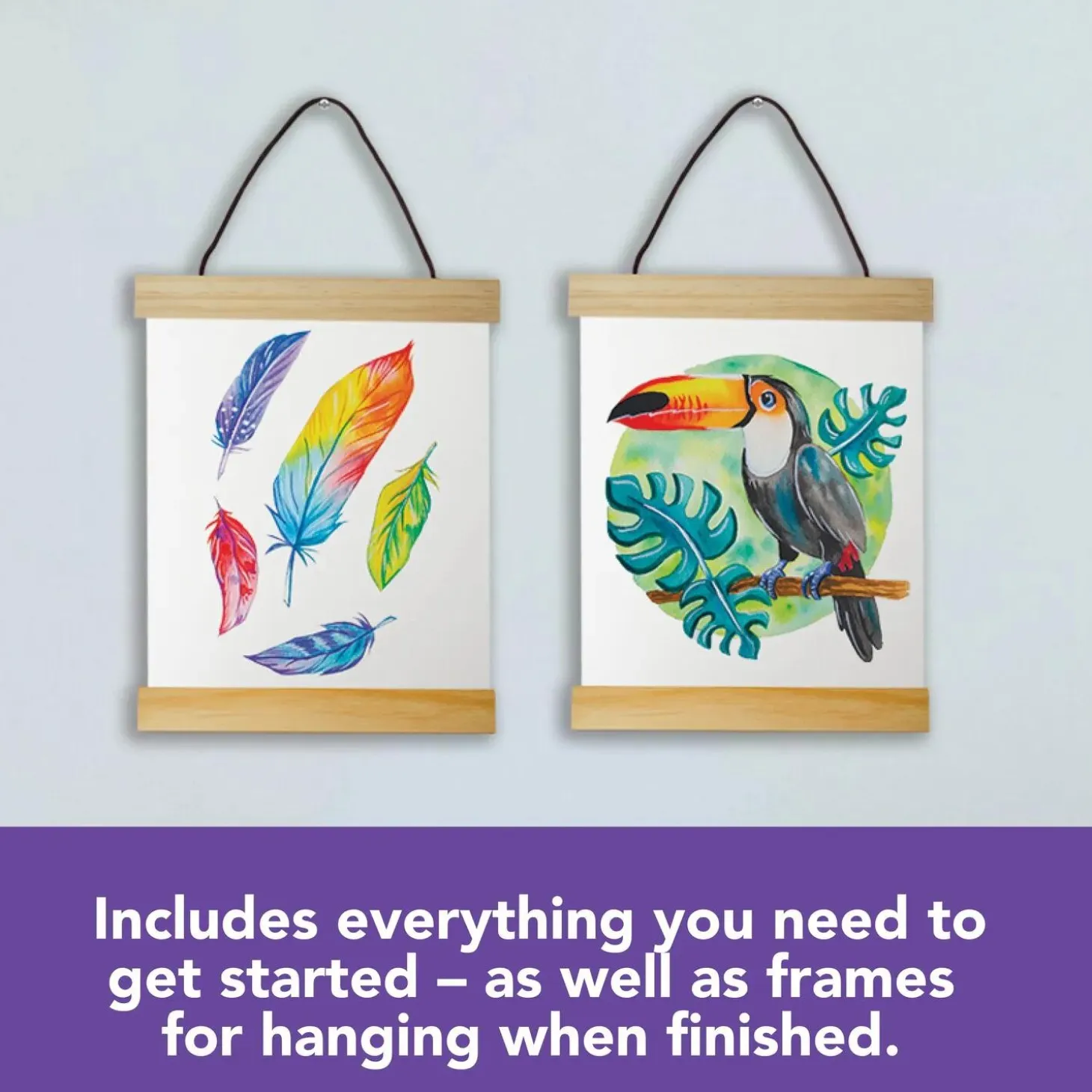 Two Creative Watercolor Paint Set for Two - Guided Art Kit with Video Lessons