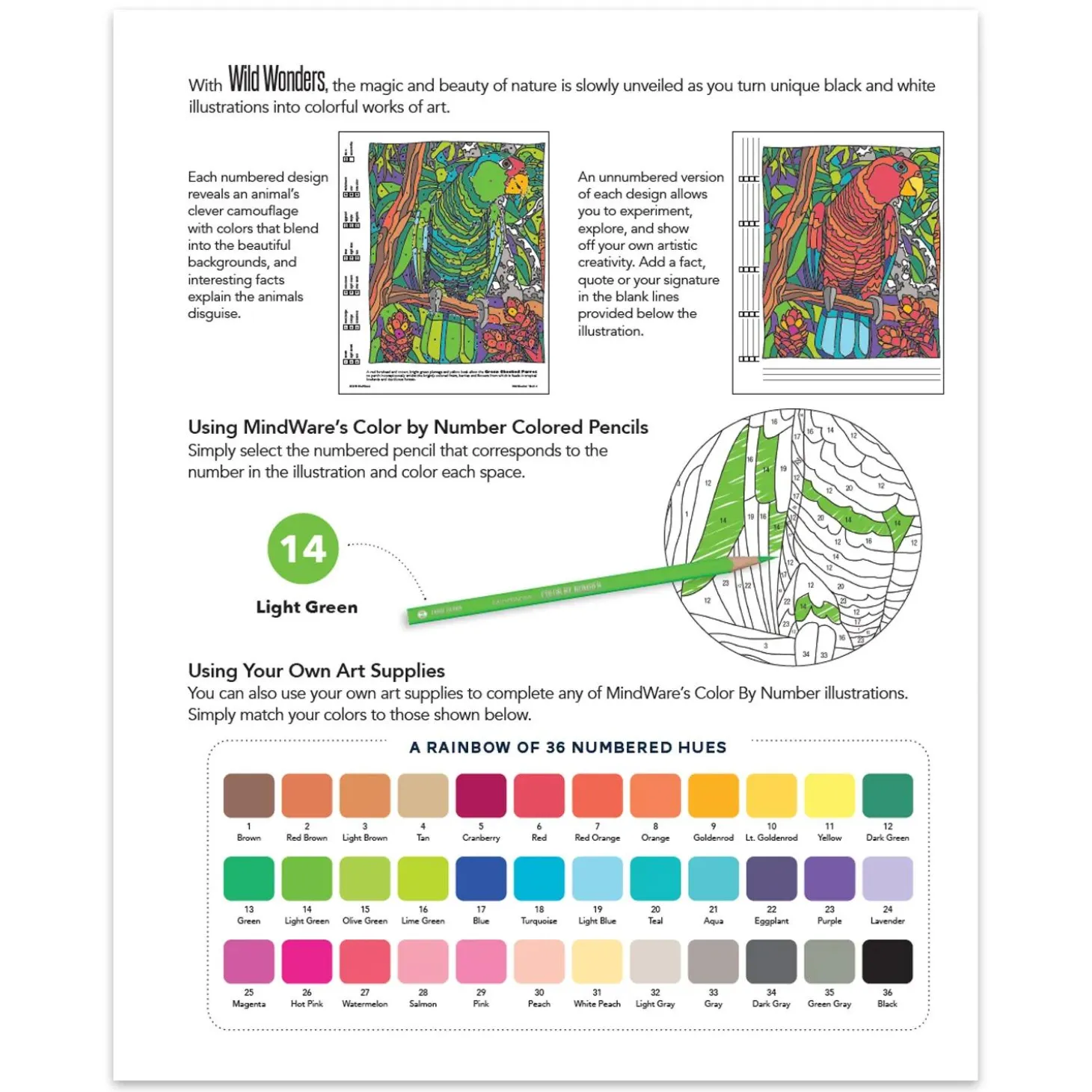 Wild Wonders Color by Number: Book 3