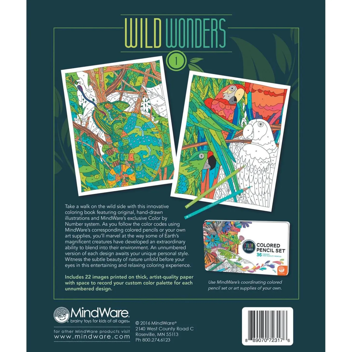 Wild Wonders Color by Number: Book 1
