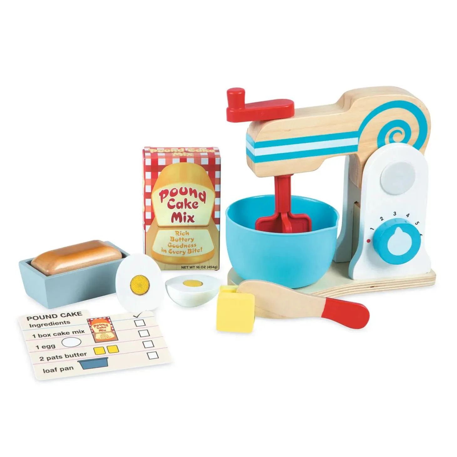 Wooden Make A Cake Mixer Set