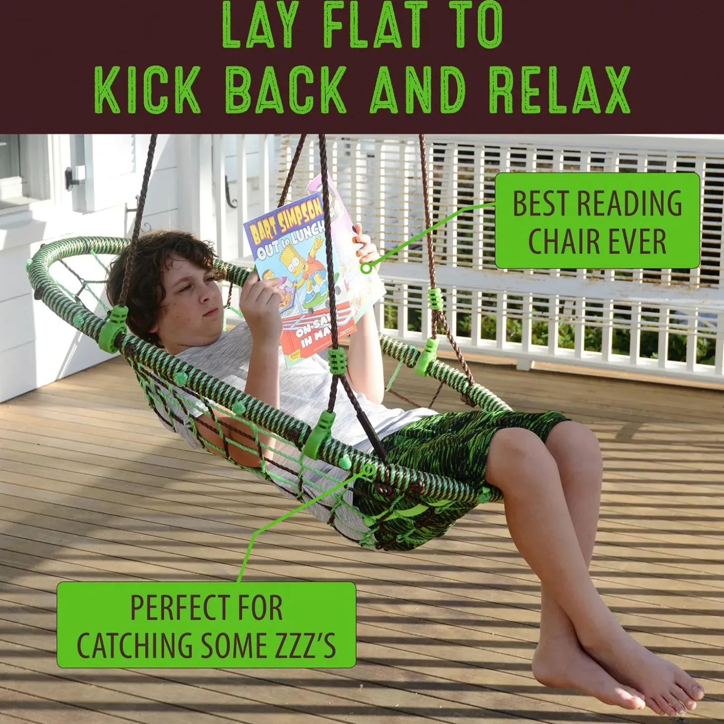 Woval Adjustable Reclining Rocking Chair Swing